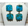 Image 1 : Navajo Kingman Turquoise Sterling Silver Dangle