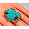 Image 3 : Navajo ADAM FIERRO Number 8 Turquoise Adjustable Ring
