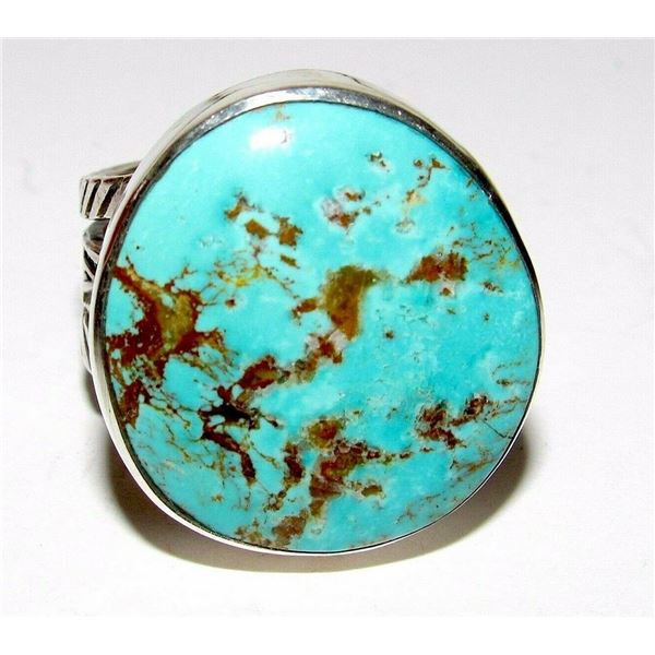 Native American Ring Sz 10 Royston Turquoise San Felipe