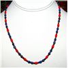 Image 1 : Santo Domingo Rolled Shell Coral Lapis Heishi Choker