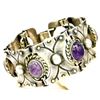 Image 1 : VTG TAXCO Amethyst Panel Bracelet Sterling Silver