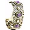 Image 2 : VTG TAXCO Amethyst Panel Bracelet Sterling Silver