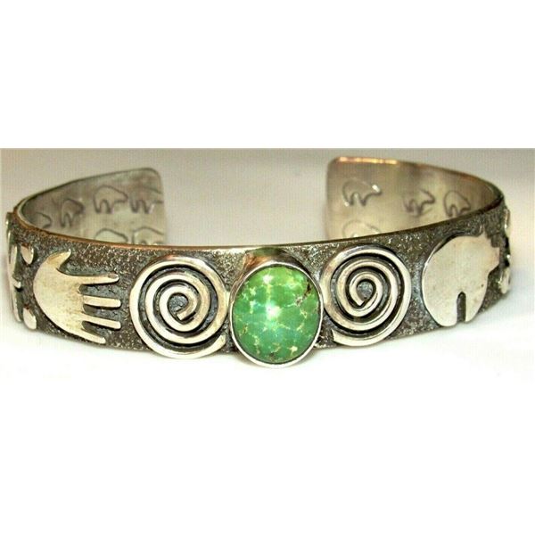 Navajo Alex Sanchez Sterling Silver Sonoran Gold