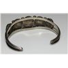 Image 5 : Old Pawn Navajo Turquoise Row Cuff Bracelet Sterling