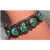Image 6 : Old Pawn Navajo Turquoise Row Cuff Bracelet Sterling