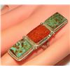 Image 4 : Navajo Turquoise Spiny Oyster Statement Ring Size 9