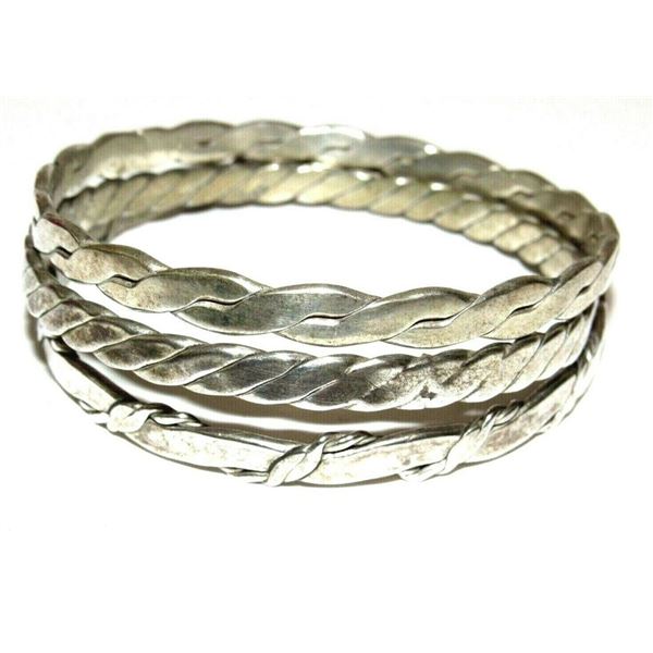 Taxco Bangle Bracelets Mexican Sterling Silver Bangle