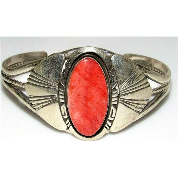 Navajo Spiny Oyster Bracelet Sterling Silver Native