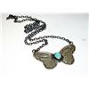 Image 2 : Navajo Butterfly Bar Necklace Sterling Silver Kingman