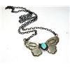 Image 6 : Navajo Butterfly Bar Necklace Sterling Silver Kingman