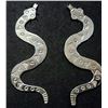 Image 1 : Navajo Snake Earrings Sterling Silver Native American