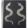 Image 2 : Navajo Snake Earrings Sterling Silver Native American