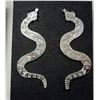 Image 3 : Navajo Snake Earrings Sterling Silver Native American