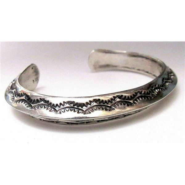 Navajo SUNSHINE REEVES Hand Stamped Ingot Triangle