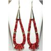 Image 1 : Santo Domingo Red Spiny Jacla Earrings Sterling Silver