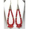 Image 2 : Santo Domingo Red Spiny Jacla Earrings Sterling Silver