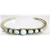 Image 1 : Navajo Opal Bracelet Stacker Sterling Silver Cuff