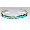 Image 1 : Zuni Turquoise Bracelet Inlay Sterling Native American