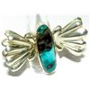 Image 1 : Navajo ADAM FIERRO Sterling Silver Turquoise BUTTERFLY