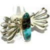 Image 2 : Navajo ADAM FIERRO Sterling Silver Turquoise BUTTERFLY