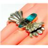 Image 7 : Navajo ADAM FIERRO Sterling Silver Turquoise BUTTERFLY