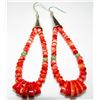 Image 2 : Santo Domingo Red Spiny Jacla Earrings Sterling Silver