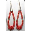 Image 3 : Santo Domingo Red Spiny Jacla Earrings Sterling Silver