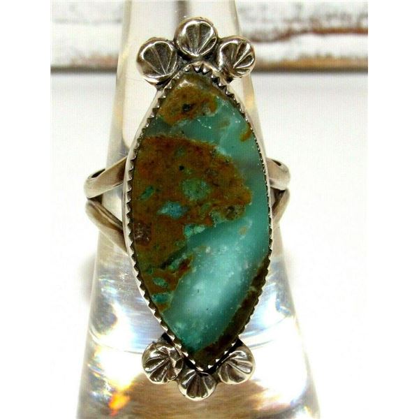 Navajo Royston Turquoise Ring Size 7 Sterling Silver