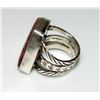 Image 4 : Native American Red Spiny Ring Sz 6 San Felipe Sterling
