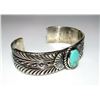 Image 2 : Navajo Royston Tufa Cast Sterling Cuff Bracelet Gary