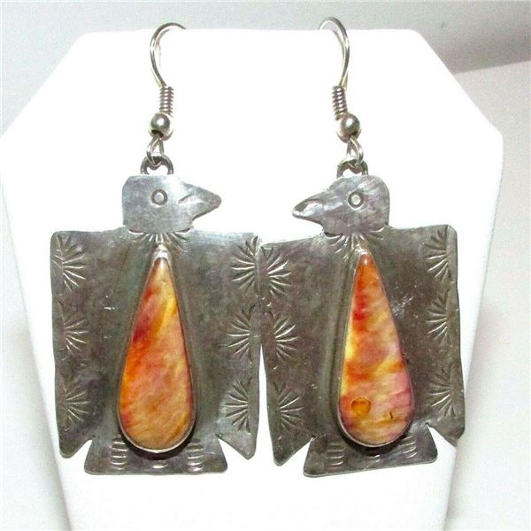 NAVAJO Hand Stamped Sterling Silver SPINY OYSTER