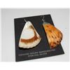 Image 3 : Santo Domingo Orange Spiny Oyster Shell Slab Earrings