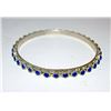 Image 4 : Navajo Lapis Bangle Bracelet Sterling Silver Signed