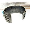 Image 3 : Navajo Tufa Cast Silver Turquoise Bracelet Lester James