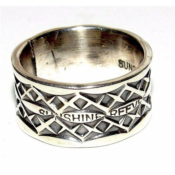 Navajo Sunshine Reeves Ring Size 8 Sterling Silver