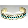 Image 1 : VTG Zuni Snake Eyes Bracelet Native American Sterling