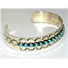 Image 2 : VTG Zuni Snake Eyes Bracelet Native American Sterling
