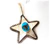 Image 1 : Navajo Star Pendant Kingman Turquoise Sterling Silver