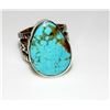 Image 2 : Native American Number 8 Turquoise Ring Sz 10 Sterling