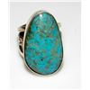 Image 1 : Navajo Stormy Mountain Turquoise Ring Sz 9 Sterling