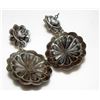 Image 5 : Navajo Concho Earrings Sterling Silver Sleeping Beauty