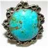 Image 1 : Massive Native American Ring Sz 8 Royston Turquoise San