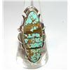 Image 2 : Navajo Number 8 Inlay Ring Size 9 Sterling Silver