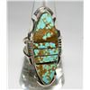 Image 3 : Navajo Number 8 Inlay Ring Size 9 Sterling Silver