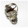 Image 4 : Navajo Number 8 Inlay Ring Size 9 Sterling Silver