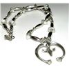 Image 1 : Navajo Squash Blossom Necklace Sand Cast Naja Sterling
