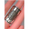 Image 4 : Huge Navajo Ring Size 7 Cast Sterling Hand Stamped