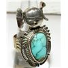 Image 1 : Navajo Kachina Ring Sz 7 Pilot Mountain Turquoise