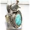 Image 2 : Navajo Kachina Ring Sz 7 Pilot Mountain Turquoise