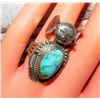 Image 4 : Navajo Kachina Ring Sz 7 Pilot Mountain Turquoise